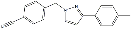 4-((3-p-tolyl-1H-pyrazol-1-yl)methyl)benzonitrile 结构式