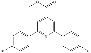 methyl 2-(4-bromophenyl)-6-(4-chlorophenyl)pyridine-4-carboxylate 结构式