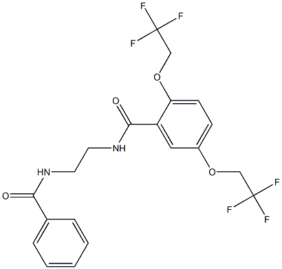 N-[2-[benzoylamino]ethyl]-2,5-bis[2,2,2-trifluoroethoxy]benzenecarboyjimide 结构式