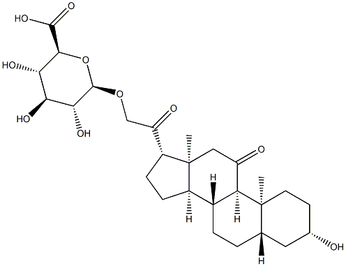 5b-Pregnan-3a,21-diol-11,20-dione-21-O-b-glucosiduronate 结构式