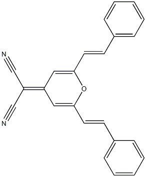 2,6-DISTYRYL-4-(DICYANOMETHYLENE)PYRAN 结构式