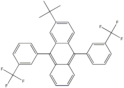 2-TERT-BUTYL-9,10-BIS(3-TRIFLUOROMETHYLPHENYL)ANTHRACENE 结构式