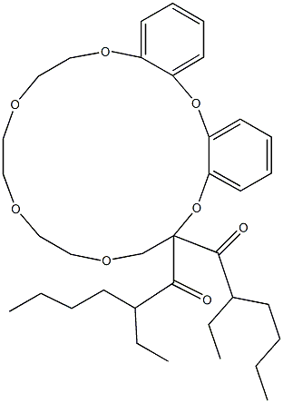 DI(2-ETHYLHEXANOYL)DIBENZO-18-CROWN-6 结构式