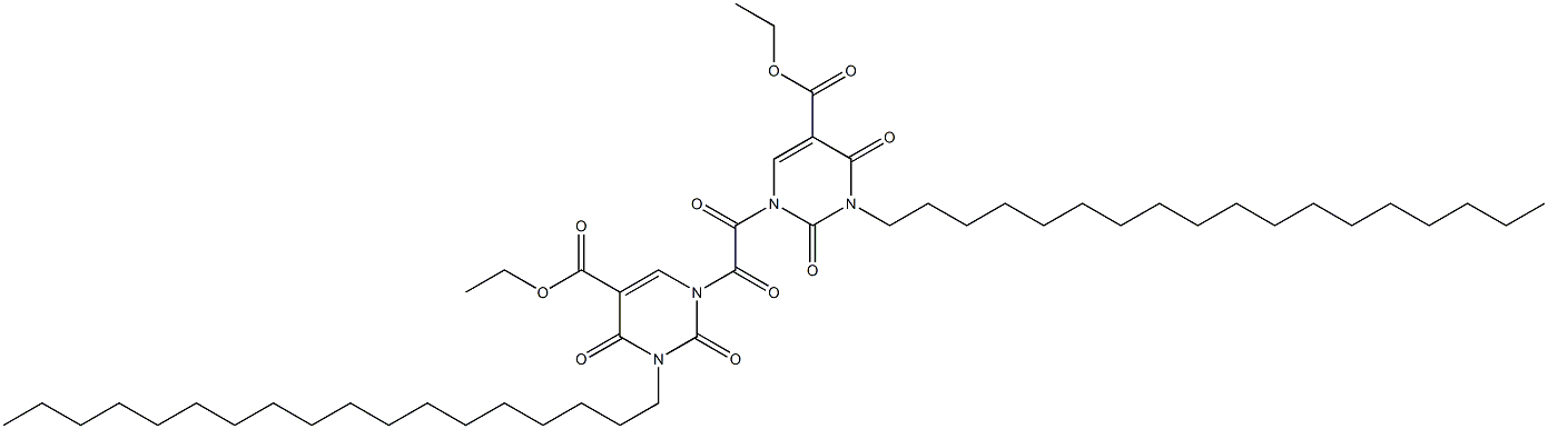 N,N''-OXALYLBIS(3-N-OCTADECYL-5-CARBETHOXYURACIL) 结构式