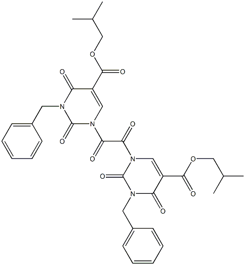 N,N''-OXALYLBIS[3-BENZYL-5-CARBISOBUTOXYURACIL] 结构式