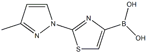 2-(3-METHYL-1H-PYRAZOL-1-YL)THIAZOLE-4-BORONIC ACID 结构式