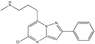 (5-CHLORO-2-PHENYL-PYRAZOLO[1,5-A]PYRIMIDIN-7-YL)-METHYL-PROPYL-AMINE 结构式
