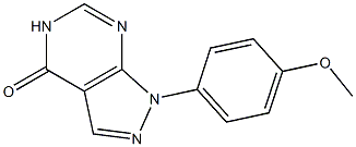 1-(4-METHOXYPHENYL)-1,5-DIHYDRO-4H-PYRAZOLO[3,4-D]PYRIMIDIN-4-ONE 结构式