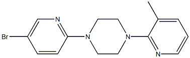 1-(5-BROMOPYRIDIN-2-YL)-4-(3-METHYLPYRIDIN-2-YL)PIPERAZINE 结构式
