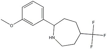 2-(3-METHOXYPHENYL)-5-(TRIFLUOROMETHYL)AZEPANE 结构式