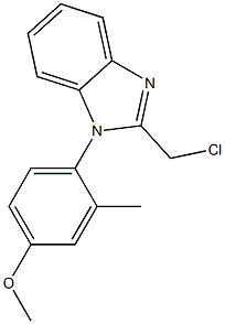 2-(CHLOROMETHYL)-1-(4-METHOXY-2-METHYLPHENYL)-1H-BENZIMIDAZOLE 结构式