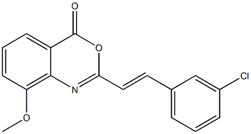 2-[(E)-2-(3-CHLOROPHENYL)VINYL]-8-METHOXY-4H-3,1-BENZOXAZIN-4-ONE 结构式