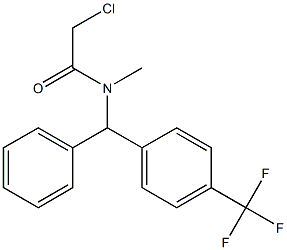 2-CHLORO-N-METHYL-N-{PHENYL[4-(TRIFLUOROMETHYL)PHENYL]METHYL}ACETAMIDE 结构式