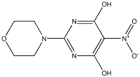 2-MORPHOLIN-4-YL-5-NITROPYRIMIDINE-4,6-DIOL 结构式