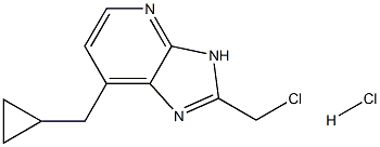 3-CYCLOPROPYLMETHYL-2-CHLOROMETHYL-3H-IMIDAZO[4,5-B]PYRIDINE HYDROCHLORIDE 结构式