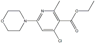 4-CHLORO-2-METHYL-6-MORPHOLIN-4-YL-NICOTINIC ACID ETHYL ESTER 结构式