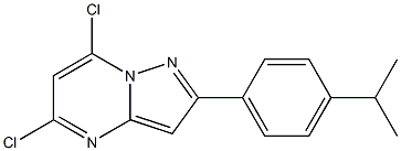 5,7-DICHLORO-2-(4-ISOPROPYLPHENYL)PYRAZOLO[1,5-A]PYRIMIDINE 结构式