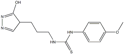 N-[3-(3-hydroxy-4H-pyrazol-4-yl)propyl]-N'-(4-methoxyphenyl)thiourea 结构式