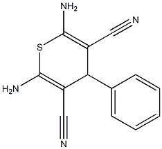 2,6-diamino-4-phenyl-4H-thiine-3,5-dicarbonitrile 结构式