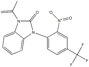 1-isopropenyl-3-[2-nitro-4-(trifluoromethyl)phenyl]-2,3-dihydro-1H-benzo[d]imidazol-2-one 结构式