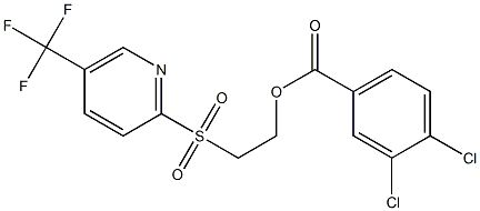 2-{[5-(trifluoromethyl)-2-pyridyl]sulfonyl}ethyl 3,4-dichlorobenzoate 结构式