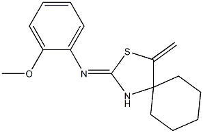 N1-(4-methylidene-3-thia-1-azaspiro[4.5]dec-2-yliden)-2-methoxyaniline 结构式