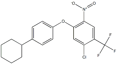 1-chloro-5-(4-cyclohexylphenoxy)-4-nitro-2-(trifluoromethyl)benzene 结构式