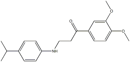 1-(3,4-dimethoxyphenyl)-3-(4-isopropylanilino)-1-propanone 结构式