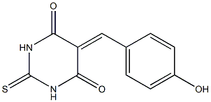 5-(4-hydroxybenzylidene)-2-thioxohexahydropyrimidine-4,6-dione 结构式