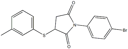 1-(4-bromophenyl)-3-[(3-methylphenyl)sulfanyl]dihydro-1H-pyrrole-2,5-dione 结构式