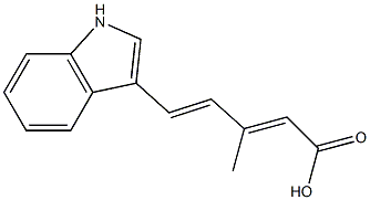 5-(1H-indol-3-yl)-3-methylpenta-2,4-dienoic acid 结构式