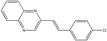2-(4-chlorostyryl)quinoxaline 结构式