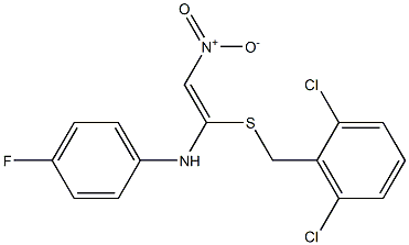 N1-{1-[(2,6-dichlorobenzyl)thio]-2-nitrovinyl}-4-fluoroaniline 结构式