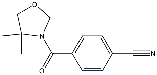 4-[(4,4-dimethyl-1,3-oxazolan-3-yl)carbonyl]benzenecarbonitrile 结构式