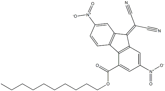 decyl 9-(dicyanomethylidene)-2,7-dinitro-9H-fluorene-4-carboxylate 结构式