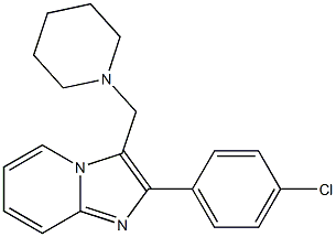 2-(4-chlorophenyl)-3-(piperidinomethyl)imidazo[1,2-a]pyridine 结构式