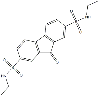 N2,N7-diethyl-9-oxo-9H-2,7-fluorenedisulfonamide 结构式