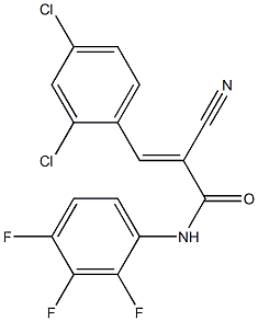 N1-(2,3,4-trifluorophenyl)-2-cyano-3-(2,4-dichlorophenyl)acrylamide 结构式