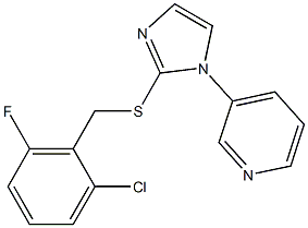 3-{2-[(2-chloro-6-fluorobenzyl)thio]-1H-imidazol-1-yl}pyridine 结构式