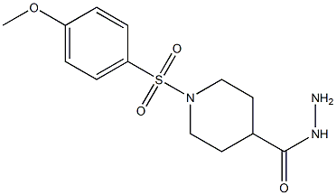 1-[(4-methoxyphenyl)sulfonyl]-4-piperidinecarbohydrazide 结构式