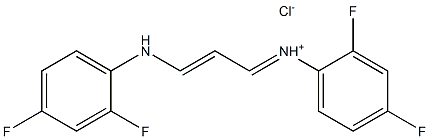 N-[(E,2E)-3-(2,4-difluoroanilino)-2-propenylidene]-2,4-difluorobenzenaminium chloride 结构式