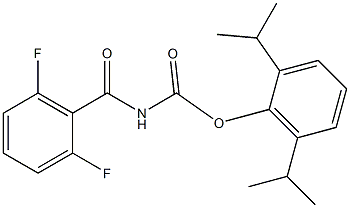 2,6-diisopropylphenyl N-(2,6-difluorobenzoyl)carbamate 结构式