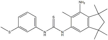 N-(7-amino-1,1,3,3,6-pentamethyl-2,3-dihydro-1H-inden-5-yl)-N'-[3-(methylthio)phenyl]thiourea 结构式