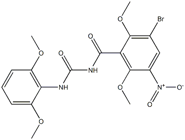 N-(3-bromo-2,6-dimethoxy-5-nitrobenzoyl)-N'-(2,6-dimethoxyphenyl)urea 结构式
