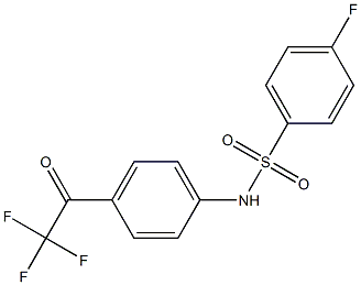 4-fluoro-N-[4-(2,2,2-trifluoroacetyl)phenyl]benzenesulfonamide 结构式