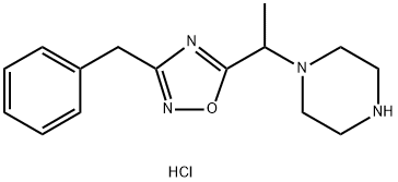 1-[1-(3-benzyl-1,2,4-oxadiazol-5-yl)ethyl]piperazine hydrochloride 结构式