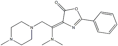 4-[(Z)-1-(dimethylamino)-2-(4-methylpiperazino)ethylidene]-2-phenyl-1,3-oxazol-5-one 结构式