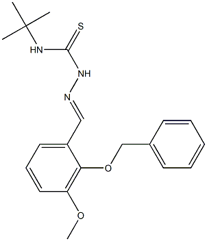 N1-(tert-butyl)-2-[2-(benzyloxy)-3-methoxybenzylidene]hydrazine-1-carbothioamide 结构式