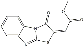 methyl 2-(3-oxo-2,3-dihydrobenzo[4,5]imidazo[2,1-b][1,3]thiazol-2-yliden)acetate 结构式