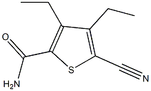 5-cyano-3,4-diethylthiophene-2-carboxamide 结构式